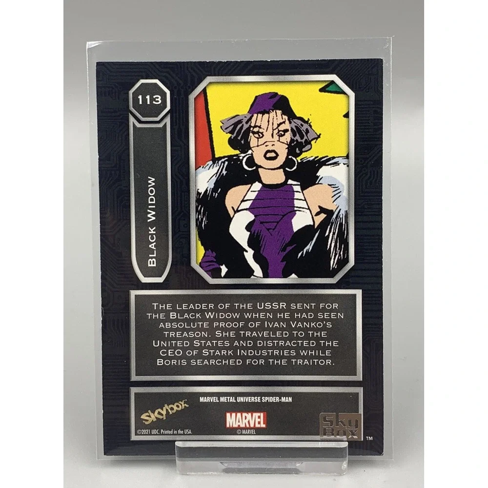 2021 Skybox‎ Marvel Metal Universe Spider-man Black Widow Card # 113